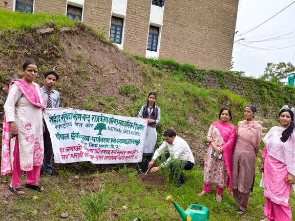 साइगलू में एक पेड़ मां के नाम अभियान के तहत पौध रोपण