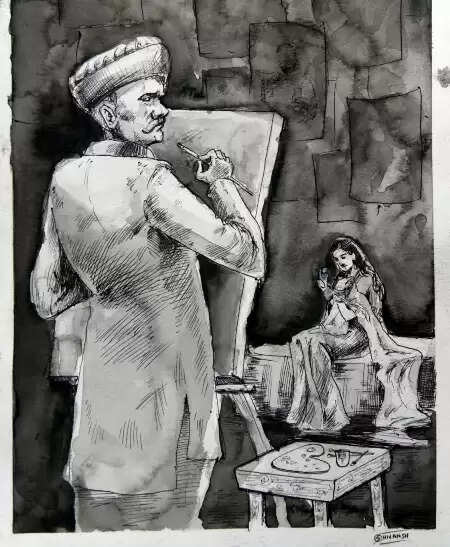 महान भारतीय चित्रकार राजा रवि वर्मा के चित्रों को बनाकर कलाकारों ने किया याद