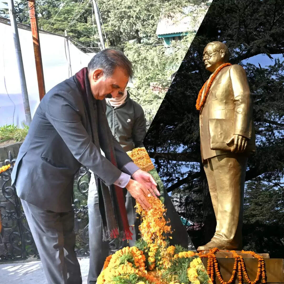 डॉ. अंबेडकर की पुण्यतिथि पर मुख्यमंत्री सुक्खू ने अर्पित की पुष्पांजलि