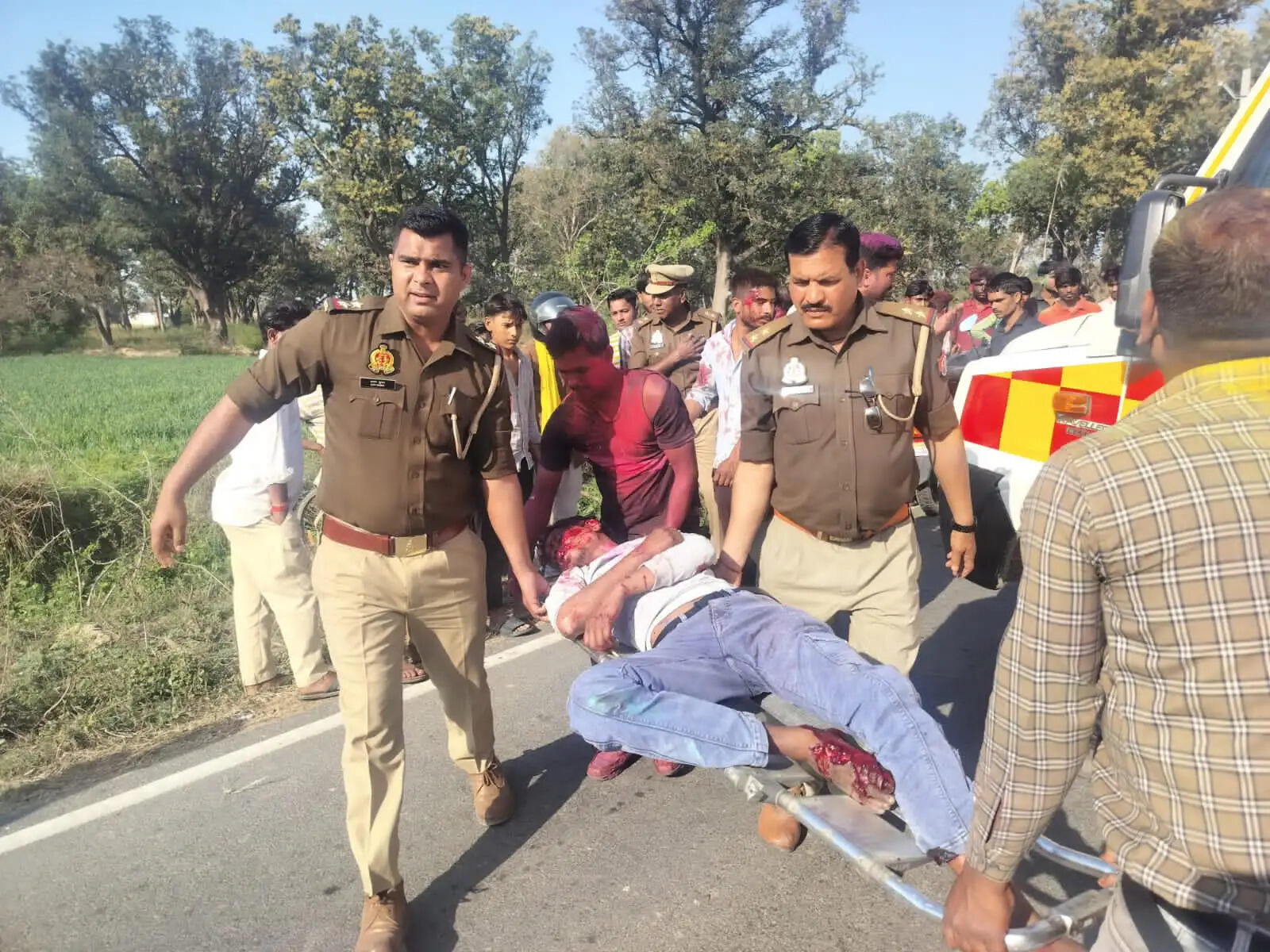 औरैया में आमने-सामने बाइक की भिड़ंत में अधेड़ की मौत