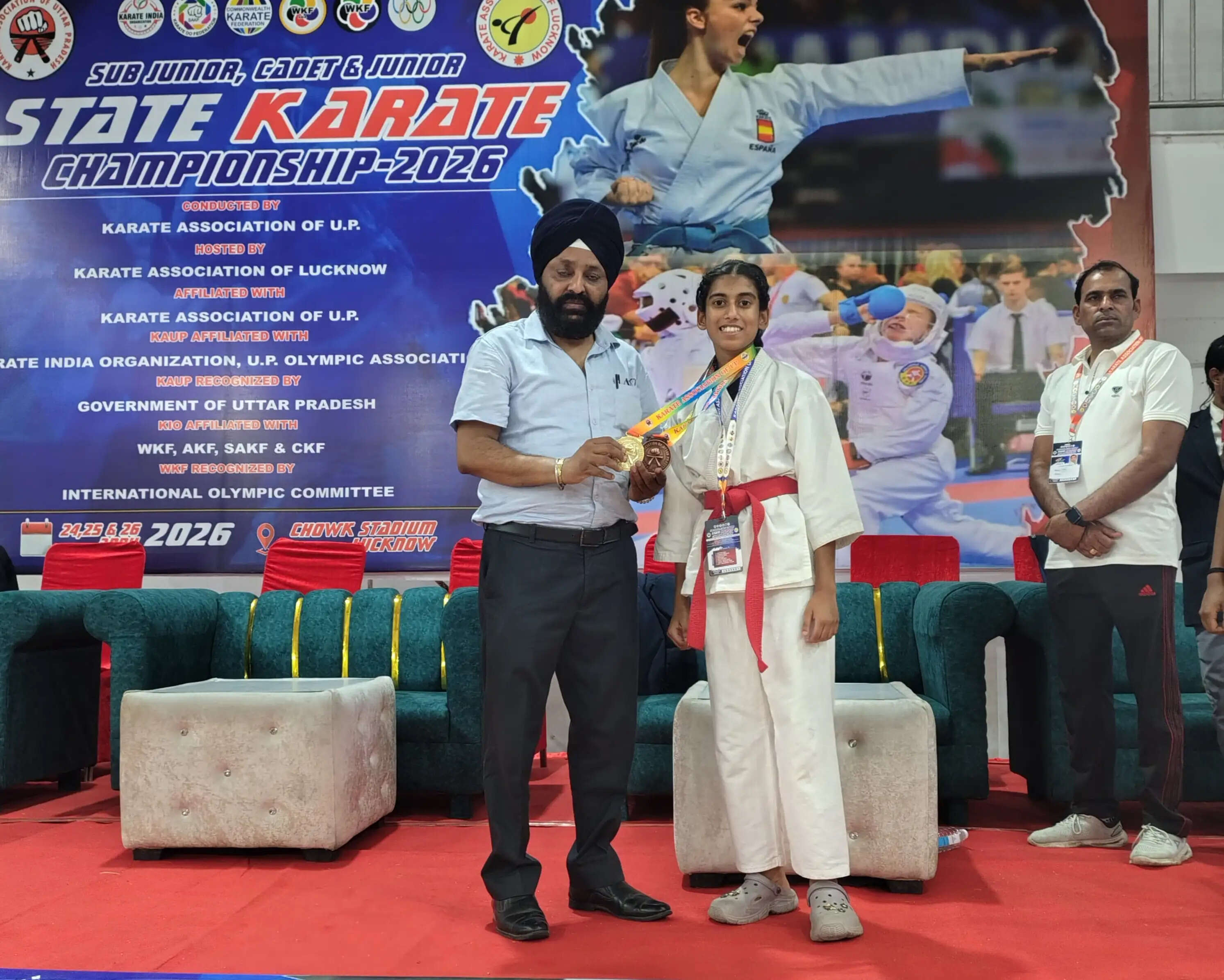 बलिया की वैभवी ने सब जूनियर स्टेट कराटे चैंपियनशिप में जीता गोल्ड