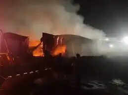 भोपाल के&nbsp;अन्ना नगर कचरा प्लांट में भीषण आग, 8 घंटे तक धधकता रहा मलबा, 25 टन कचरा राख