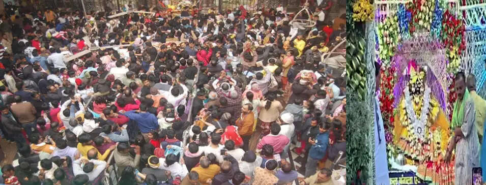 फूलबंगला में विराजमान हुए बांके बिहारी जी महाराज, दर्शन को उमड़ा सैलाब