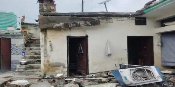 यमुनानगर:आसमानी बिजली गिरने से मकान क्षतिग्रस्त,बाल-बाल बचा परिवार