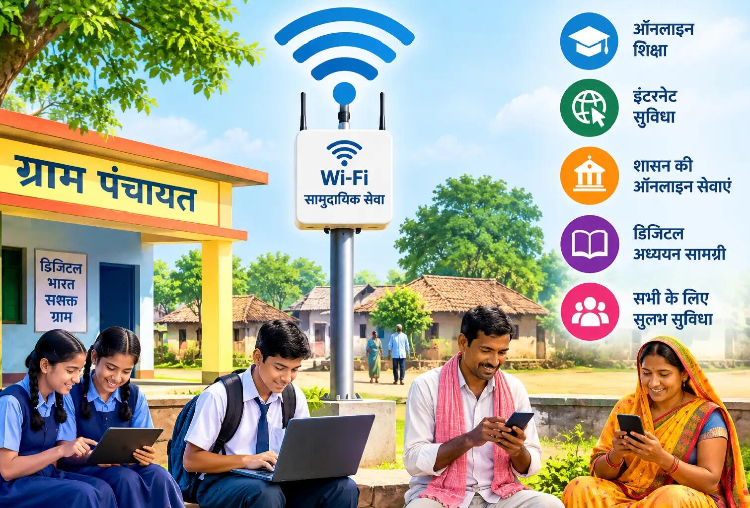 धमतरी जिले की तीन ग्राम पंचायतों में शुरू होगी सामुदायिक वाई-फाई सेवा, ग्रामीणों को मिलेगी डिजिटल सुविधाएं
