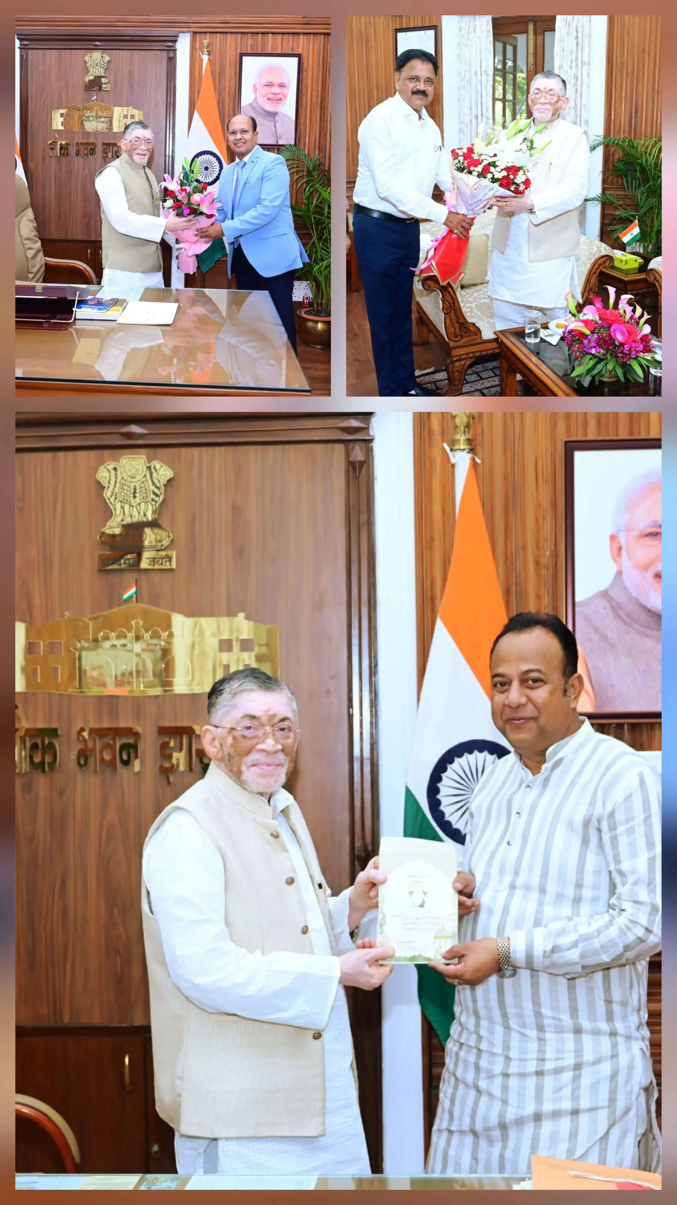 राज्यपाल से मंत्री, कुलपति और विधायक ने की मुलाकात