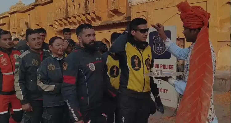 नशे के खिलाफ राष्ट्रीय मोटरसाइकिल रैली पहुंची आमेर