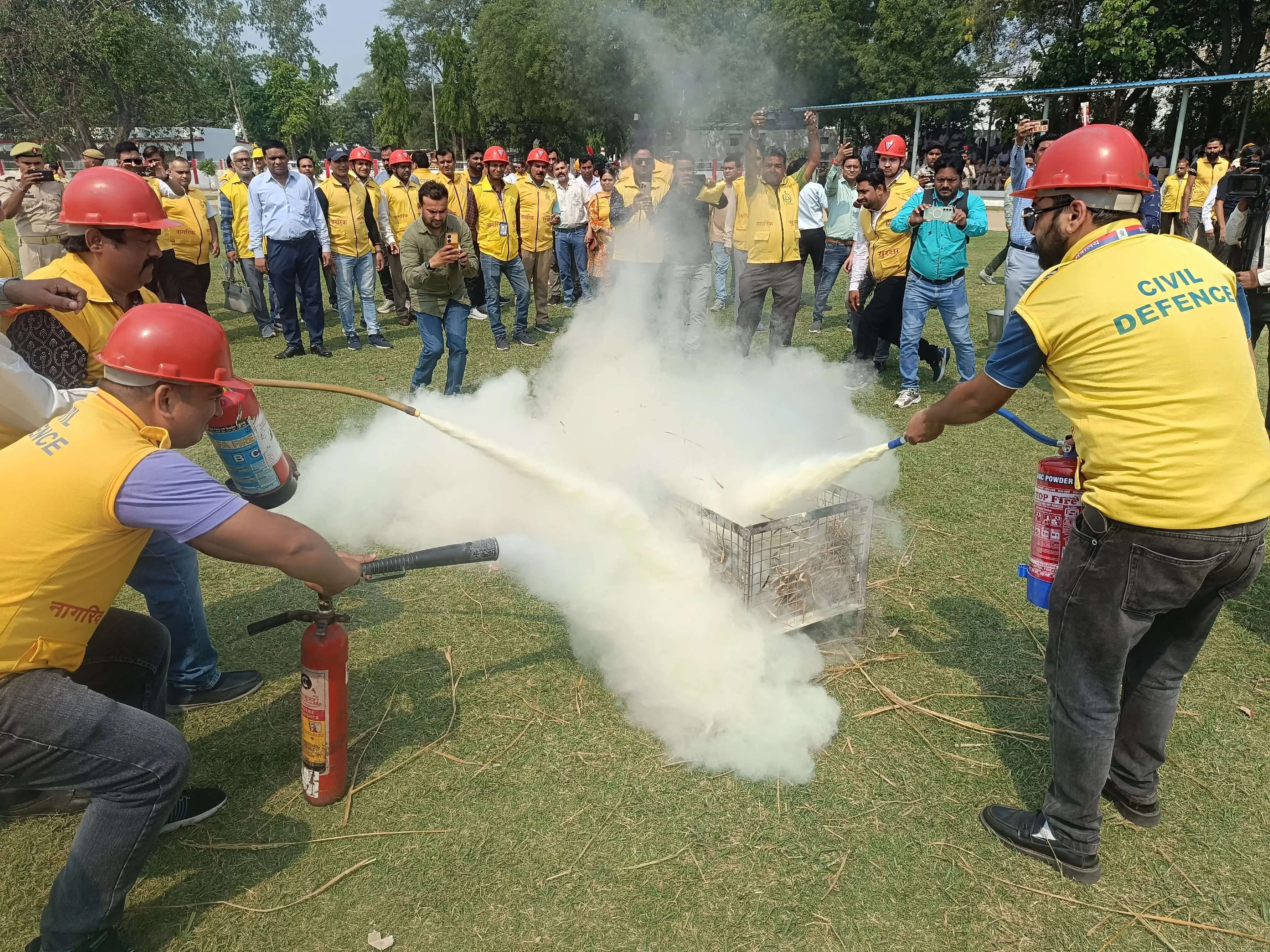 मुरादाबाद में सिविल डिफेंस मॉक ड्रिल का किया गया अभ्यास