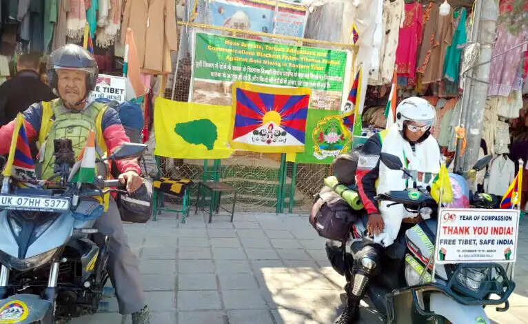 तिब्बती जागरूकता के लिए 90 दिवसीय बाइक रैली पहुंची नैनीताल