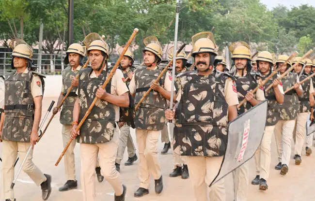 सोनीपत पुलिस ने दंगों से निपटने को किया अभ्यास