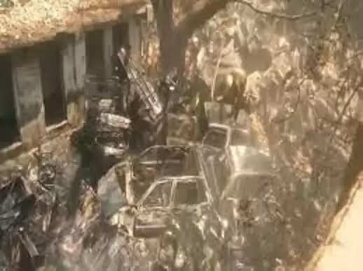 इंदौर के ट्रैफिक थाने के कबाड़ में लगी आग,&nbsp;कार, ऑटो रिक्शा और बाइक जलकर खाक