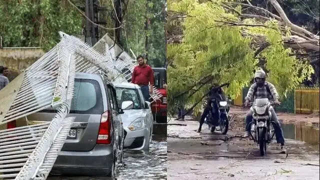 तेज आंधी तूफान के चलते दीवार गिरी, ईंट से चोट लगने की वजह से युवक की मौत, जगह-जगह उखड़े पेड़ और बिजली के खंभे, यातायात प्रभावित