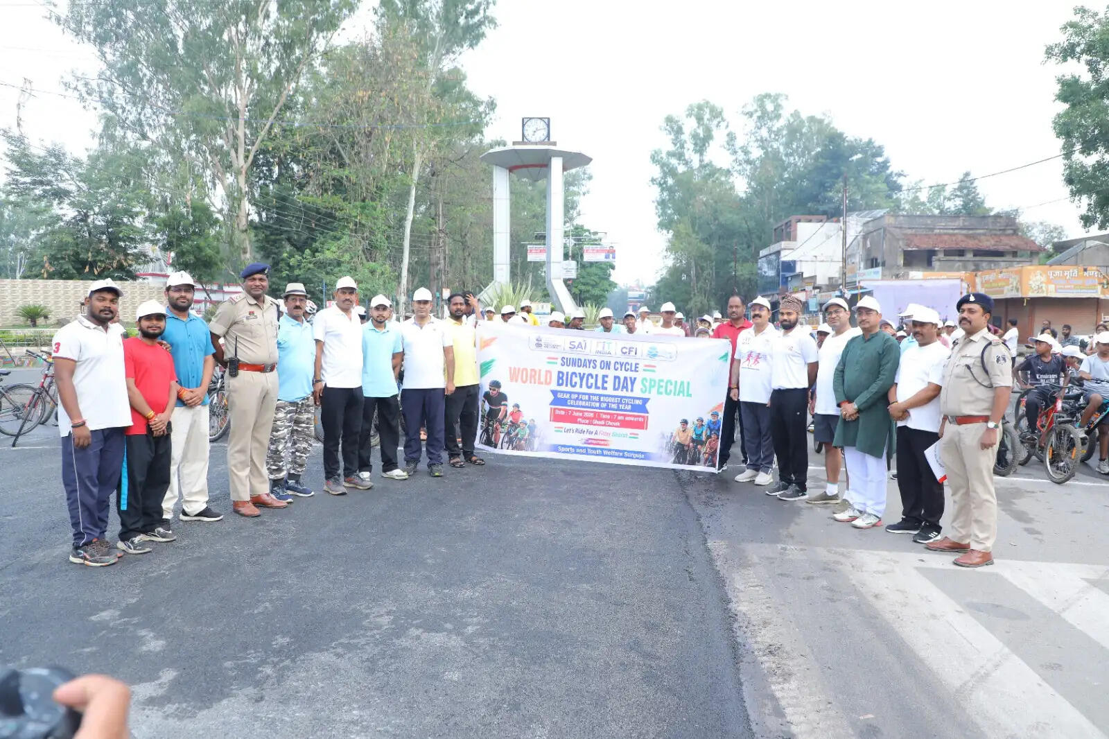 अंबिकापुर में 'संडे ऑन साइकिल' रैली में उमड़ा जनसैलाब