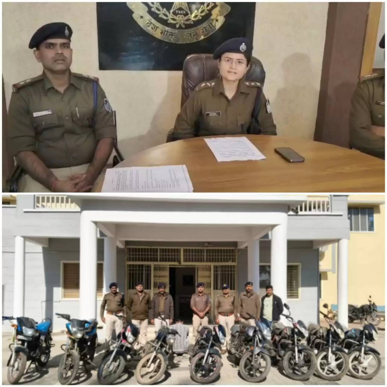 राजगढ़ः शातिर चोर गिरफ्तार,निशानदेही पर 9 बाइकें जब्त
