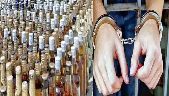 पुलिस ने 104 लीटर विदेशी शराब के साथ तीन तस्कर को किया गिरफ्तार