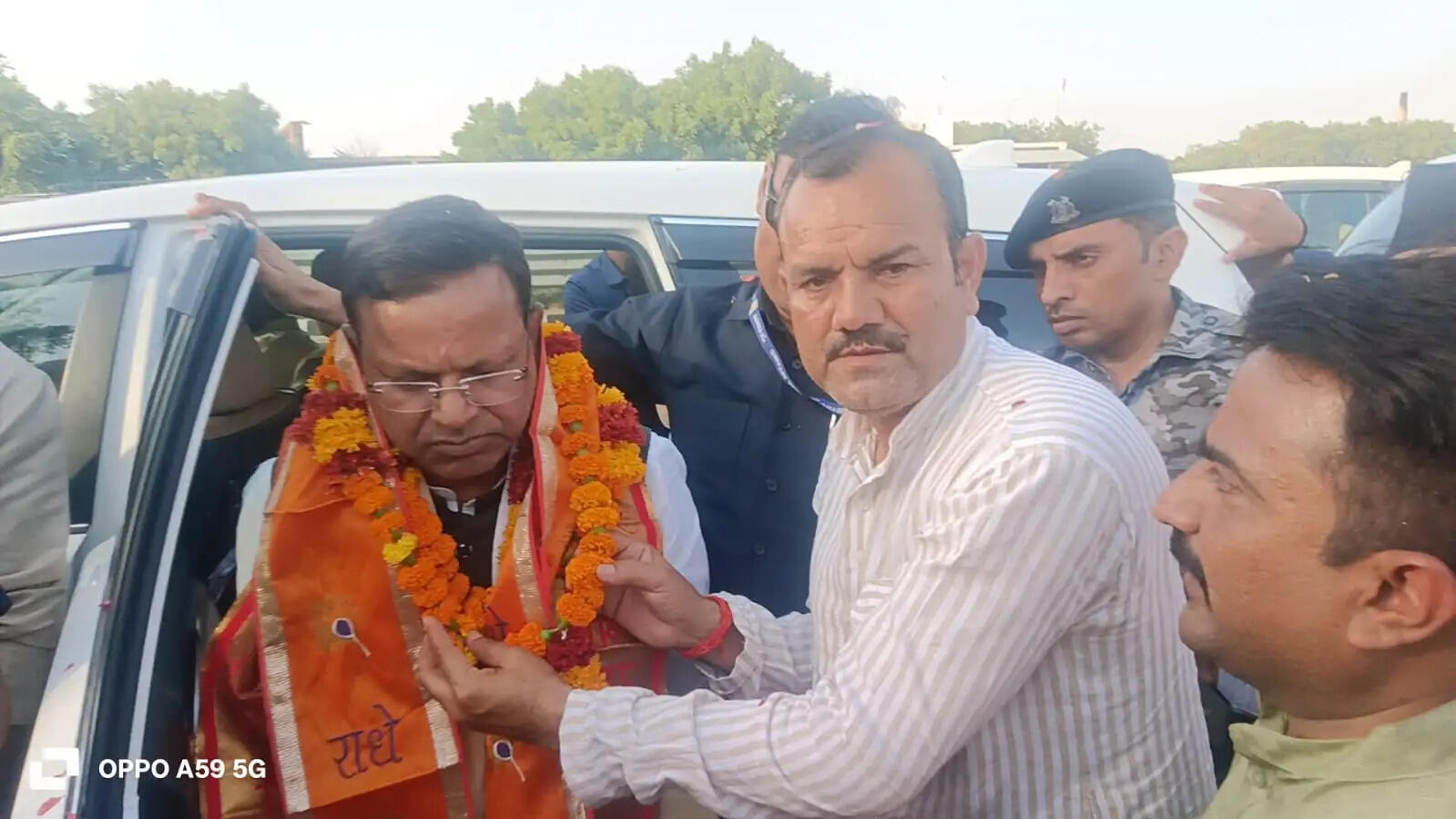 भाजपा प्रदेश अध्यक्ष पंकज चौधरी का औरैया बॉर्डर पर हुआ स्वागत
