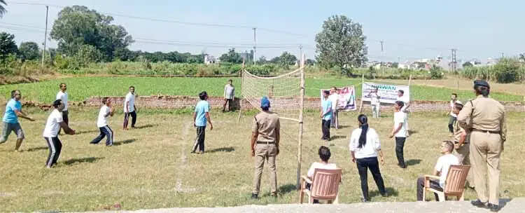 एएनटीएफ ने नशा मुक्ति केंद्र में कराई वॉलीबॉल प्रतियोगिता