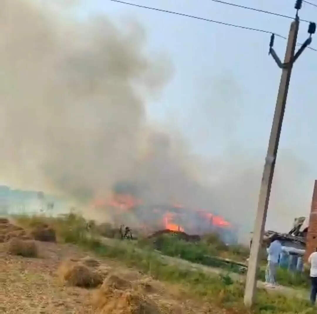 भीषण आग में खाक हो गया मुर्गी फार्म हाउस, 10 लाख रुपये का नुकसान