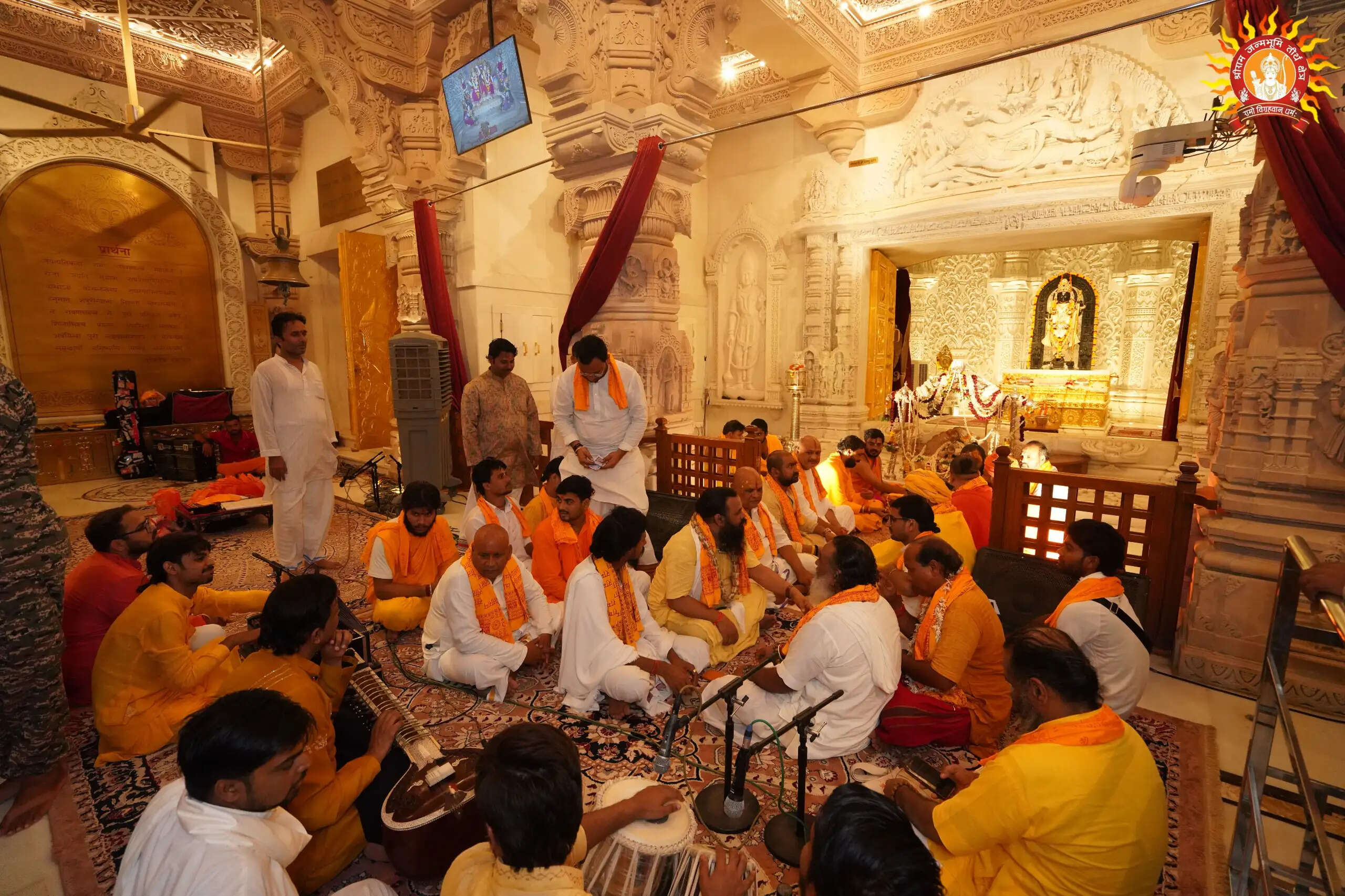 श्रीराम जन्मभूमि में संत महंत की मौजूदगी में हुआ झूला उत्सव