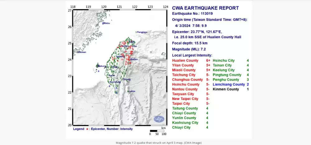 ताइवान में शक्तिशाली भूकंप के झटके, सुनामी की चेतावनी