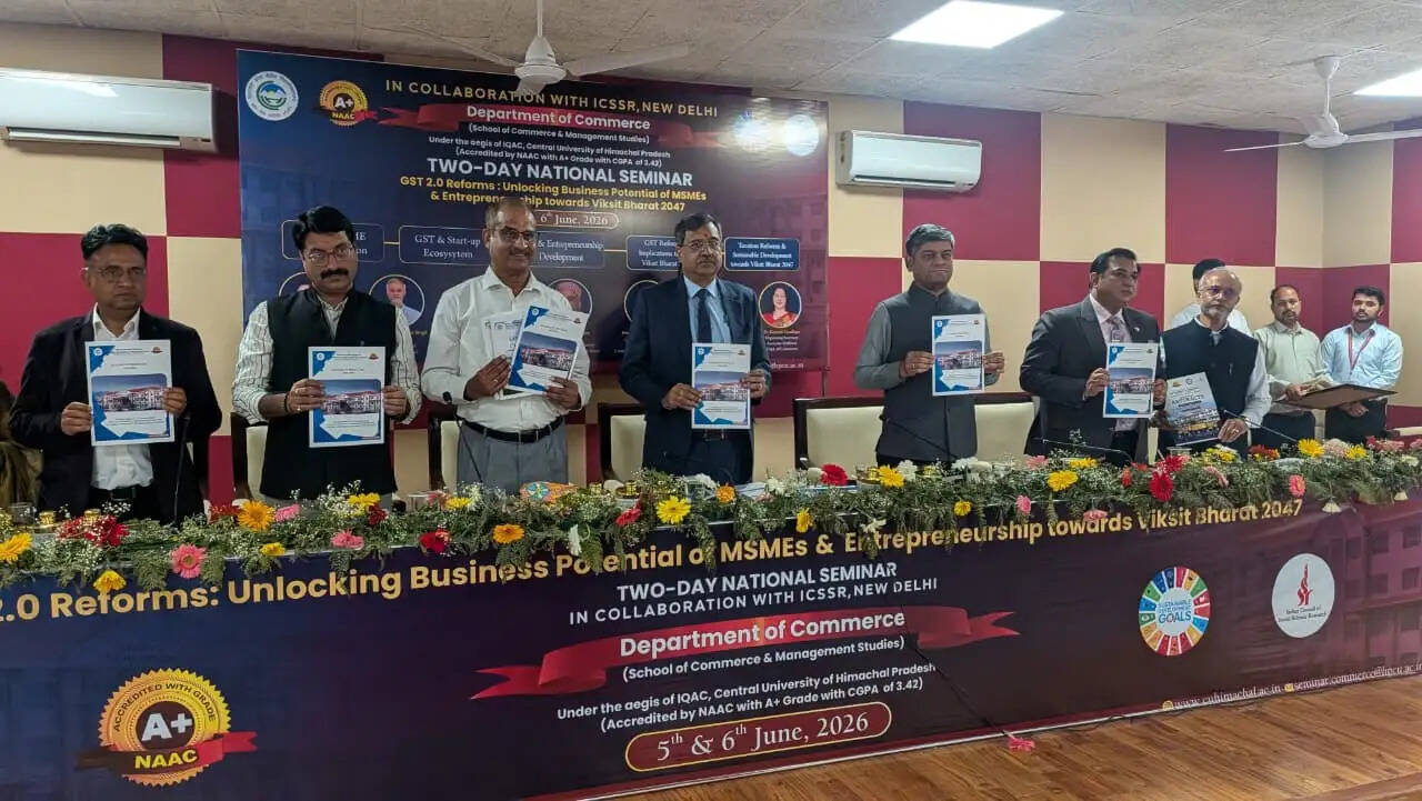 जीएसटी 2.0 और उद्यमिता पर राष्ट्रीय संगोष्ठी, संवाद के लिए धर्मशाला में जुटे 46 विश्वविद्यालयों के विद्वान