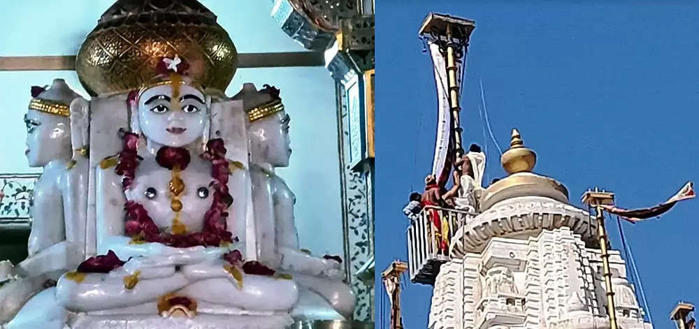 पांच शताब्दी प्राचीन भांडाशाह जैन मंदिर में 17 भेदी व स्नात्र पूजा, वार्षिक ध्वजारोहण