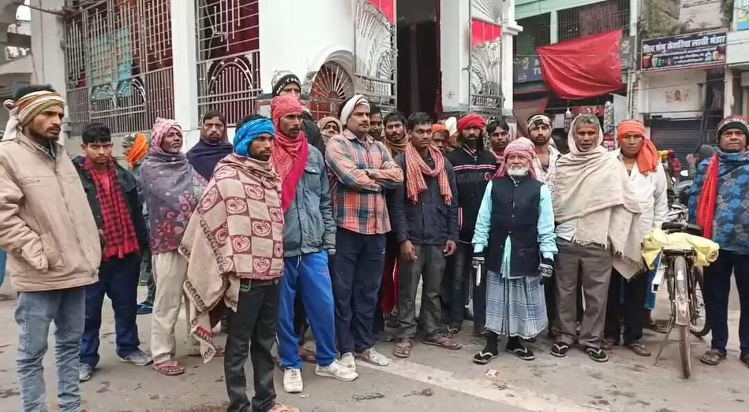 ठंड का कहर, मजदूरों को नहीं मिल रहा काम