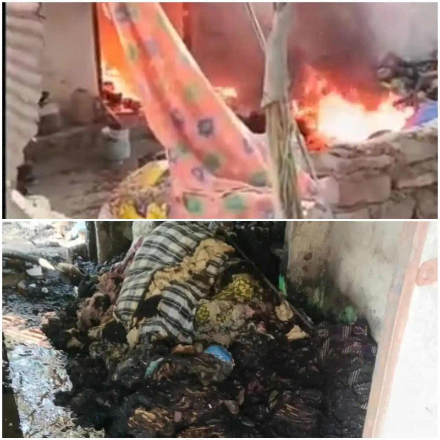 राजगढ़ः रुई की दुकान में आग लगने से कई सामान जलकर खाक, संचालक झुलसा