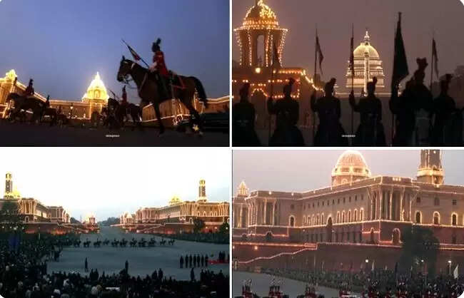 ‘बीटिंग रिट्रीट’ में सेनाओं के बैंड ने बजाईं&nbsp;मनमोहक भारतीय धुनें