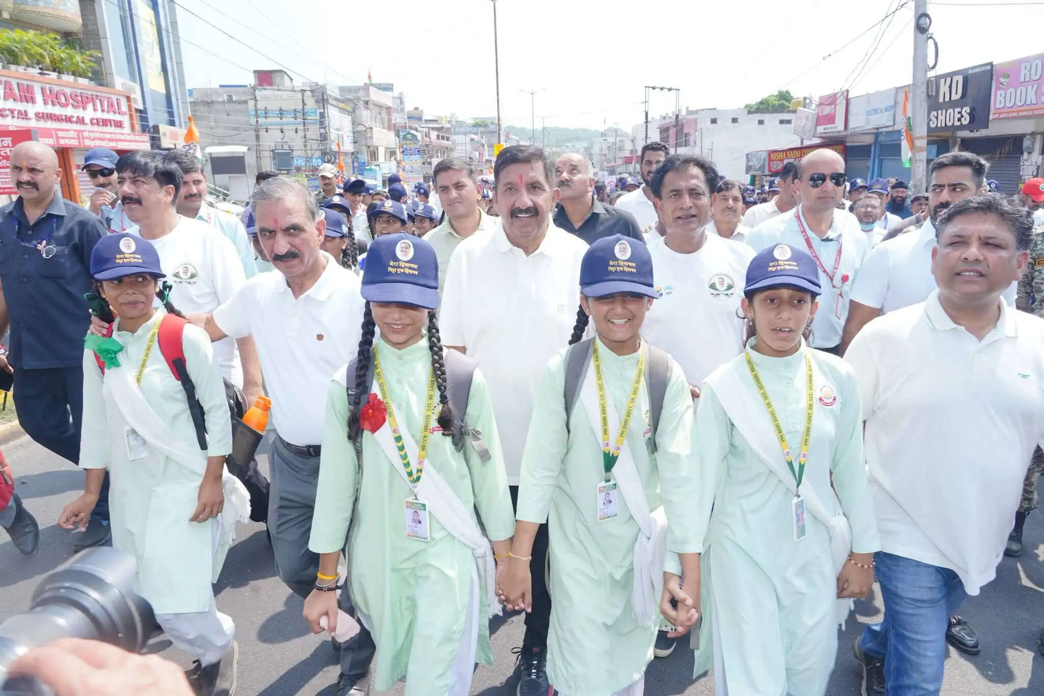 उपमुख्यमंत्री मुकेश अग्निहोत्री मुख्यमंत्री संग एंटी-चिट्टा वॉकथॉन में हुए शामिल