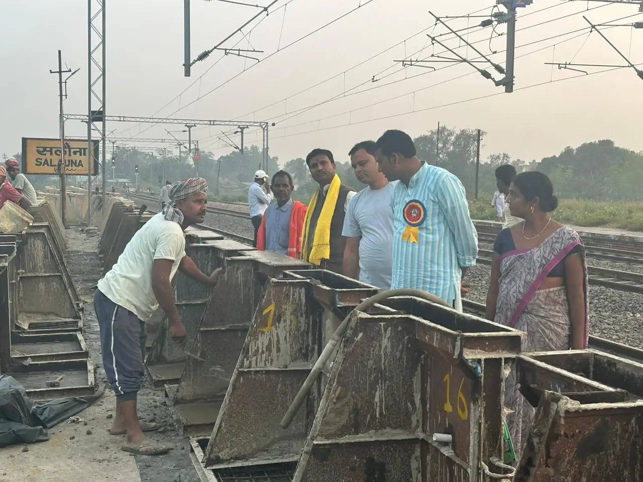 डीआरयूसीसी सदस्य ने किया अमृत भारत स्टेशन निर्माण कार्य का निरीक्षण