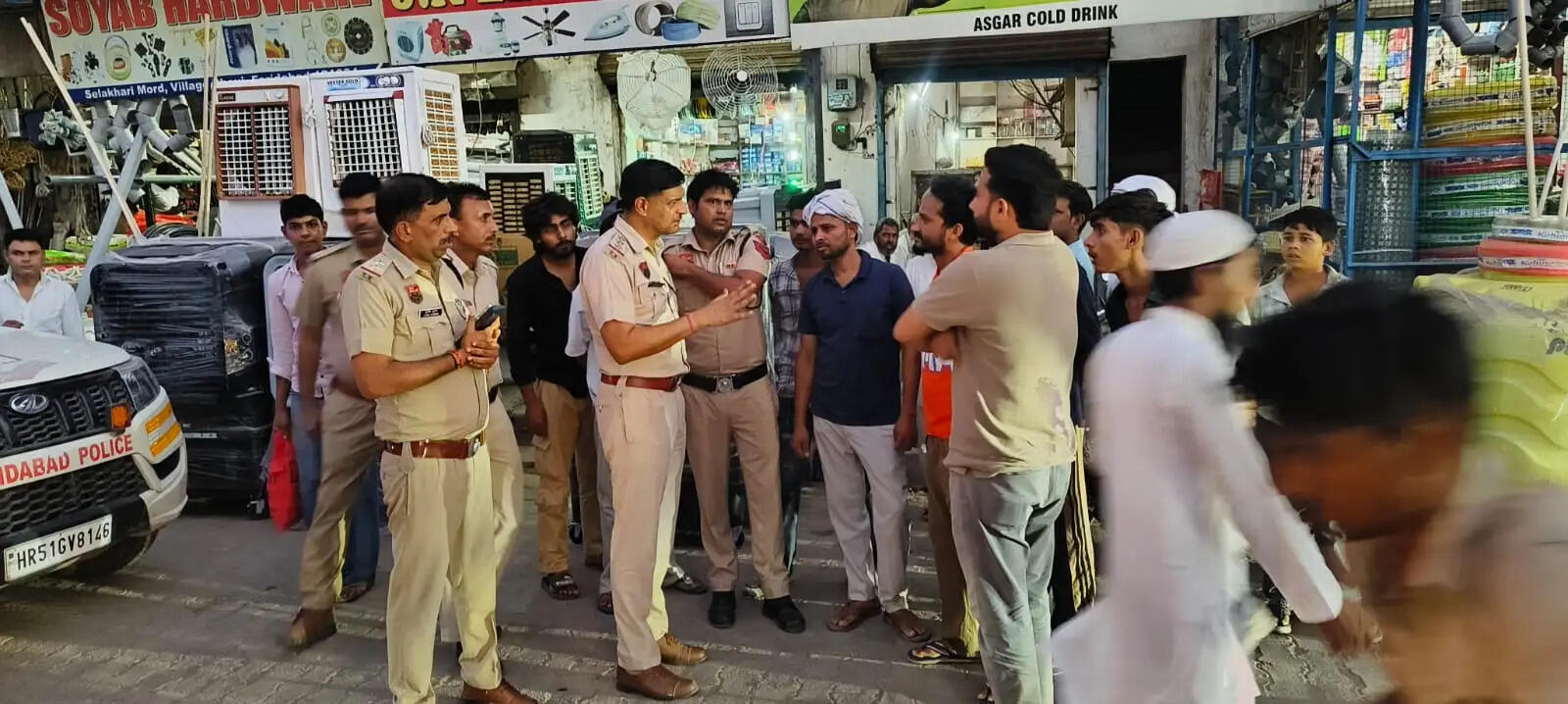 फरीदाबाद : ईद के मद्देनजर पुलिस अलर्ट, निकाला गया पैदल मार्च