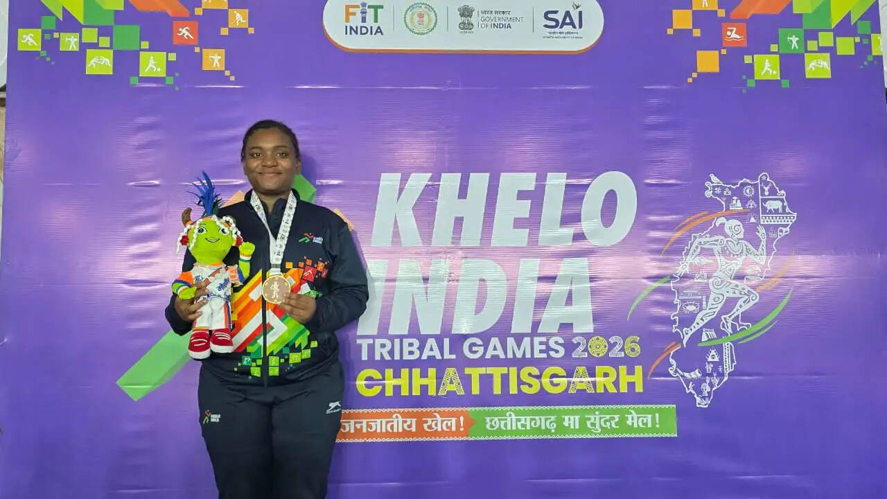 अंबिकापुर : खेलो इंडिया ट्राइबल गेम्स में कर्नाटक की मनीषा जोंस सिद्दी ने जीता गोल्ड