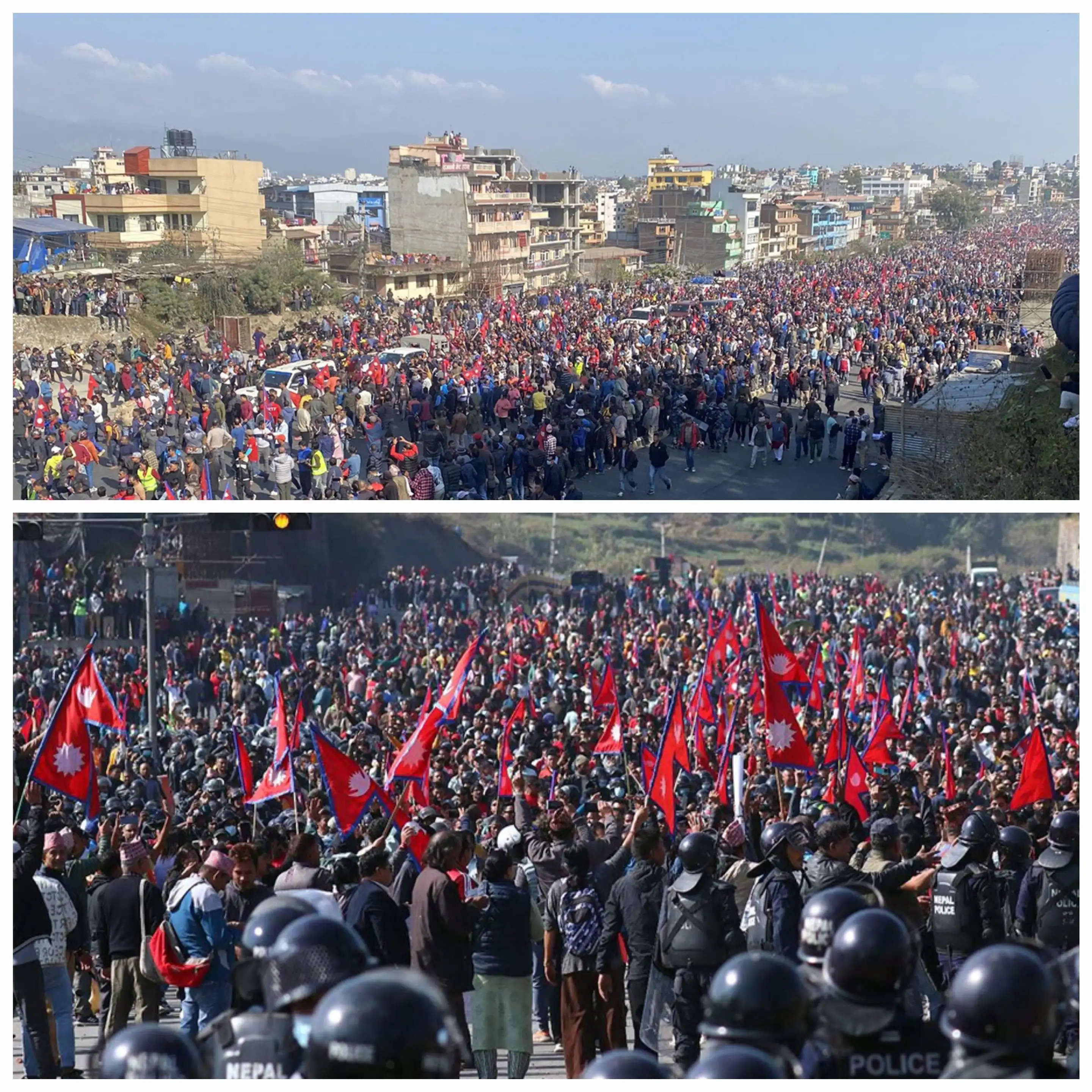 नेपाल में राजसंस्था की पुनर्बहाली के लिए काठमांडू में शक्ति प्रदर्शन