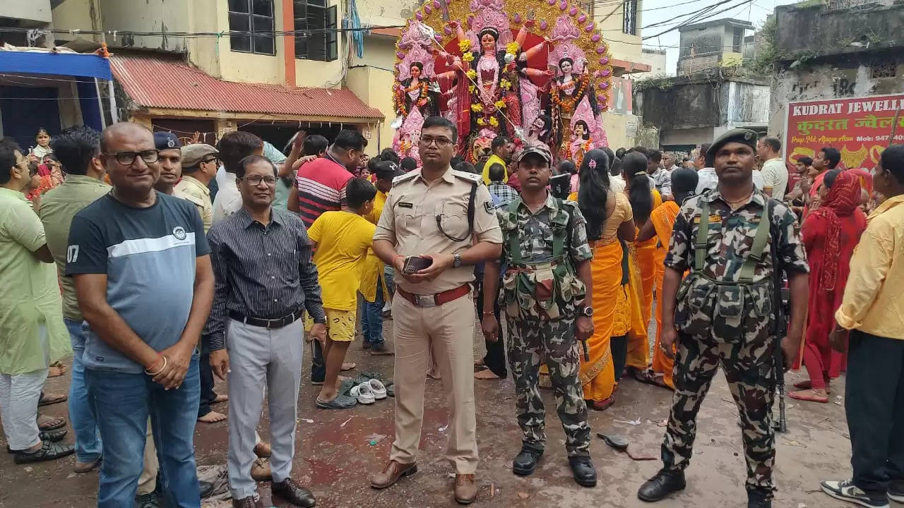 प्रतिमा विसर्जन को लेकर सुरक्षा व्यवस्था थी कड़ी