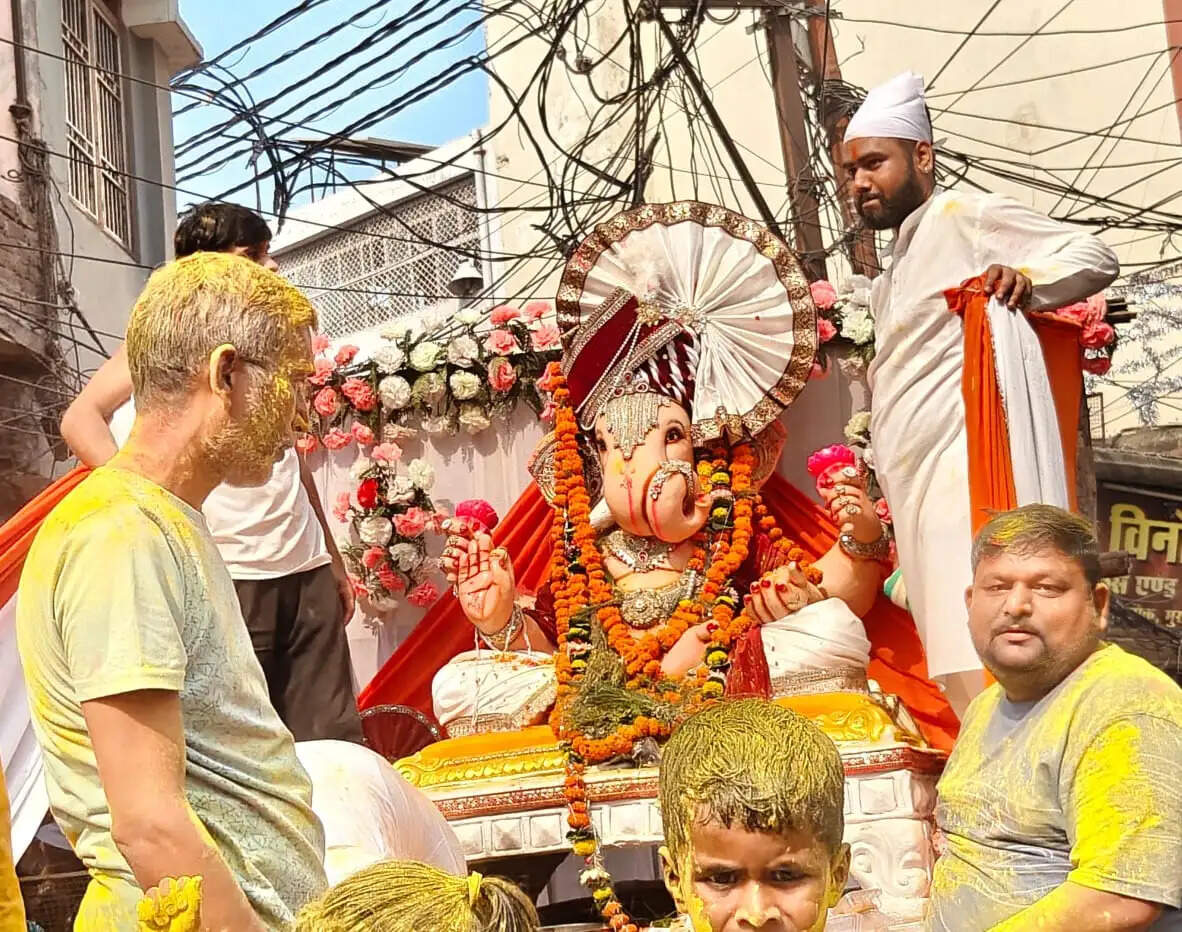 मुरादाबाद : महानगर में गणेश प्रतिमा का विसर्जन जारी, गूंजे जयकारें