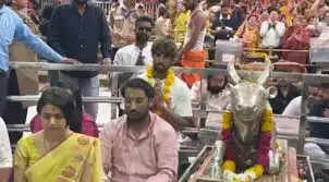 टीम इंडिया के स्टार बल्लेबाज तिलक वर्मा ने किए महाकाल के दर्शन, बोले-विश्व कप जीत के बाद आशीर्वाद लेने आया हूं