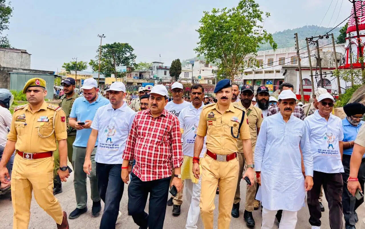 बिलावर में नशा विरोधी पदयात्रा, समाज को नशा मुक्त बनाने का संदेश
