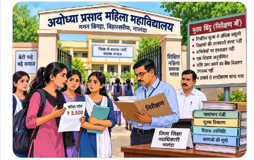 निरीक्षण में कॉलेज की मनमानी उजागर डीईओ ने मांगा स्पष्टीकरण