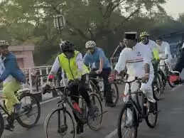 भोपाल में&nbsp;हुआ&nbsp;‘सायकल ऑन संडे’ का आयोजन,&nbsp;मंत्री विश्वास सारंग ने दिखायी हरी झंडी