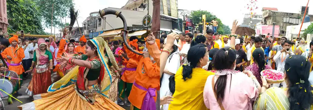 श्रीकृष्णोत्सव-2026: मथुरा में भव्य सांस्कृतिक शोभायात्रा के साथ गूंजे राधे-राधे के जयघोष, मयूर नृत्य ने मोहा मन