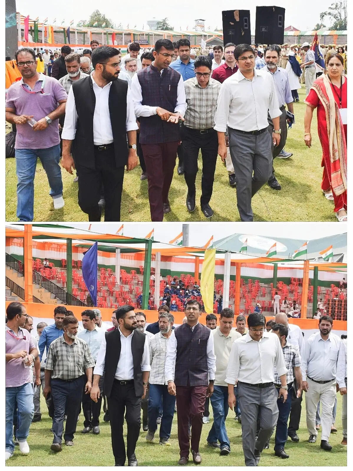 संभागीय आयुक्त कश्मीर ने बख्शी स्टेडियम में स्वतंत्रता दिवस समारोह की तैयारियों का किया निरीक्षण