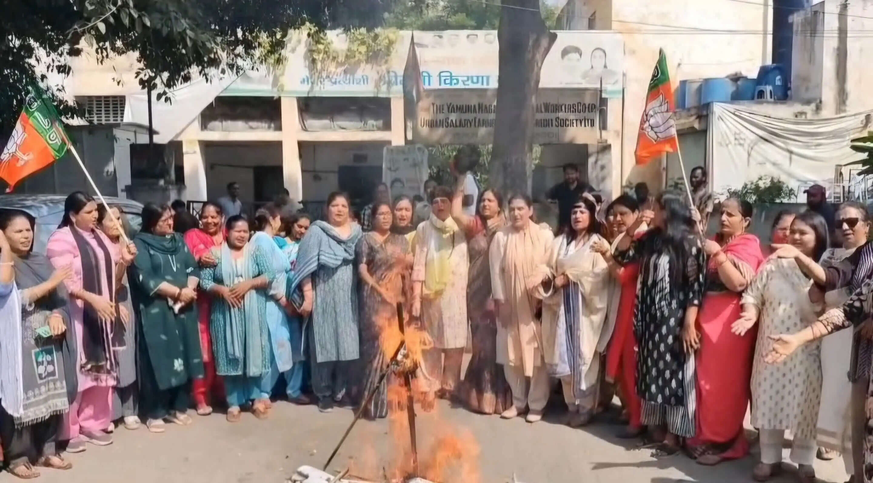 यमुनानगर:महिला आरक्षण और सम्मान के मुद्दे पर भाजपा ने किया प्रदर्शन