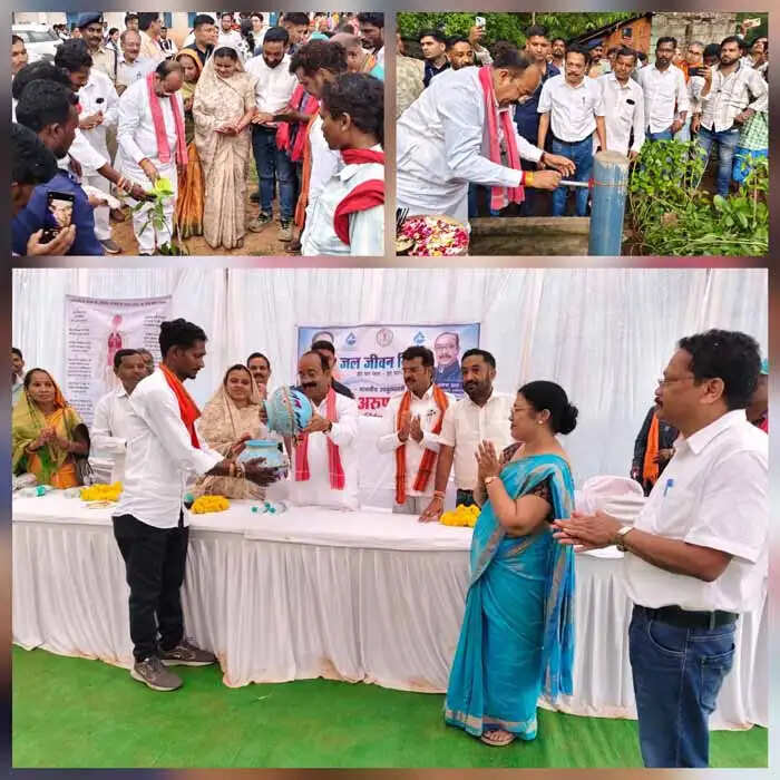 जगदलपुर : उप मुख्यमंत्री साव ने दुगनपाल में किया हर घर जल योजना का निरीक्षण