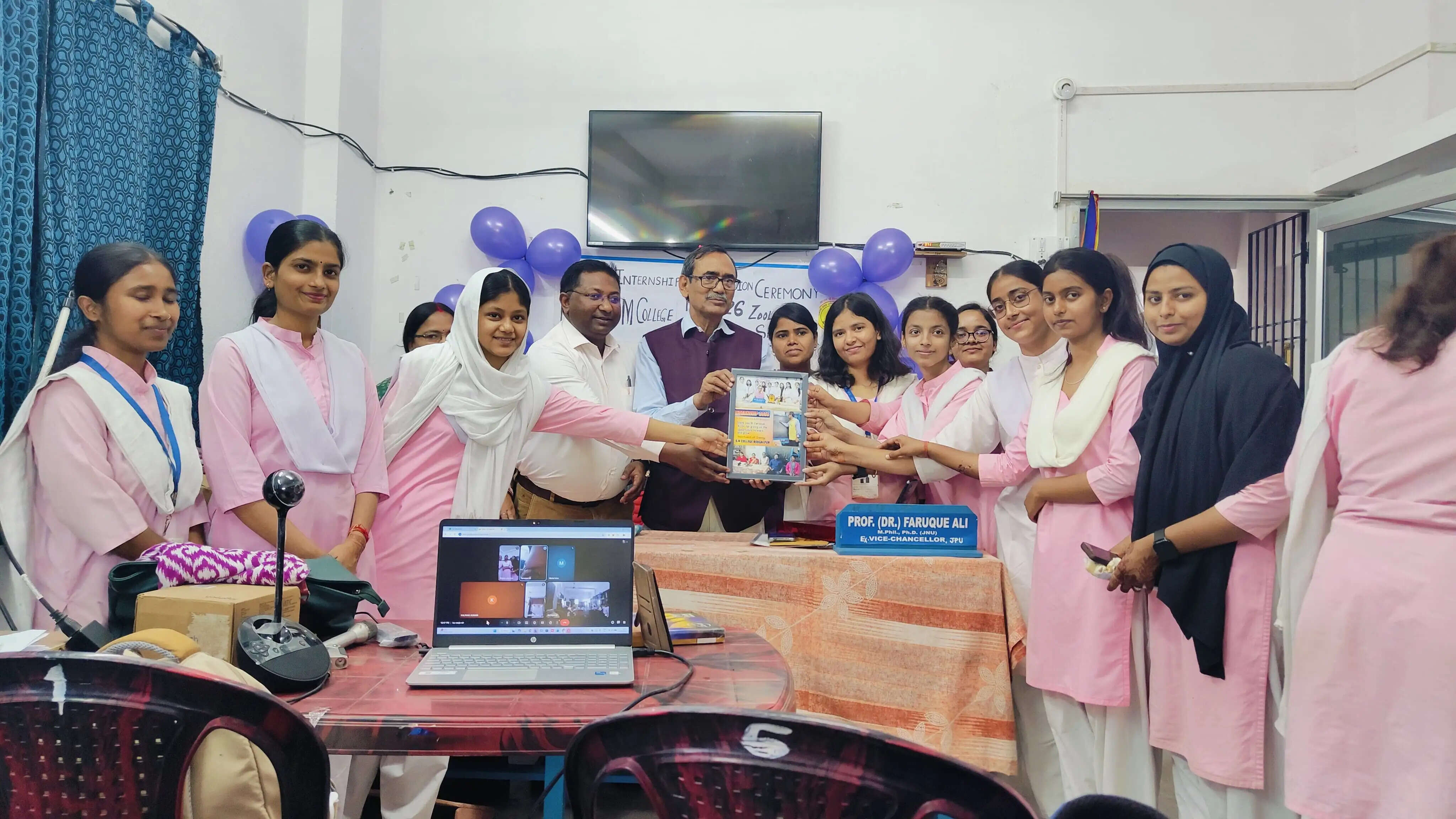 सफाली संस्थान में इंटर्नशिप समापन समारोह