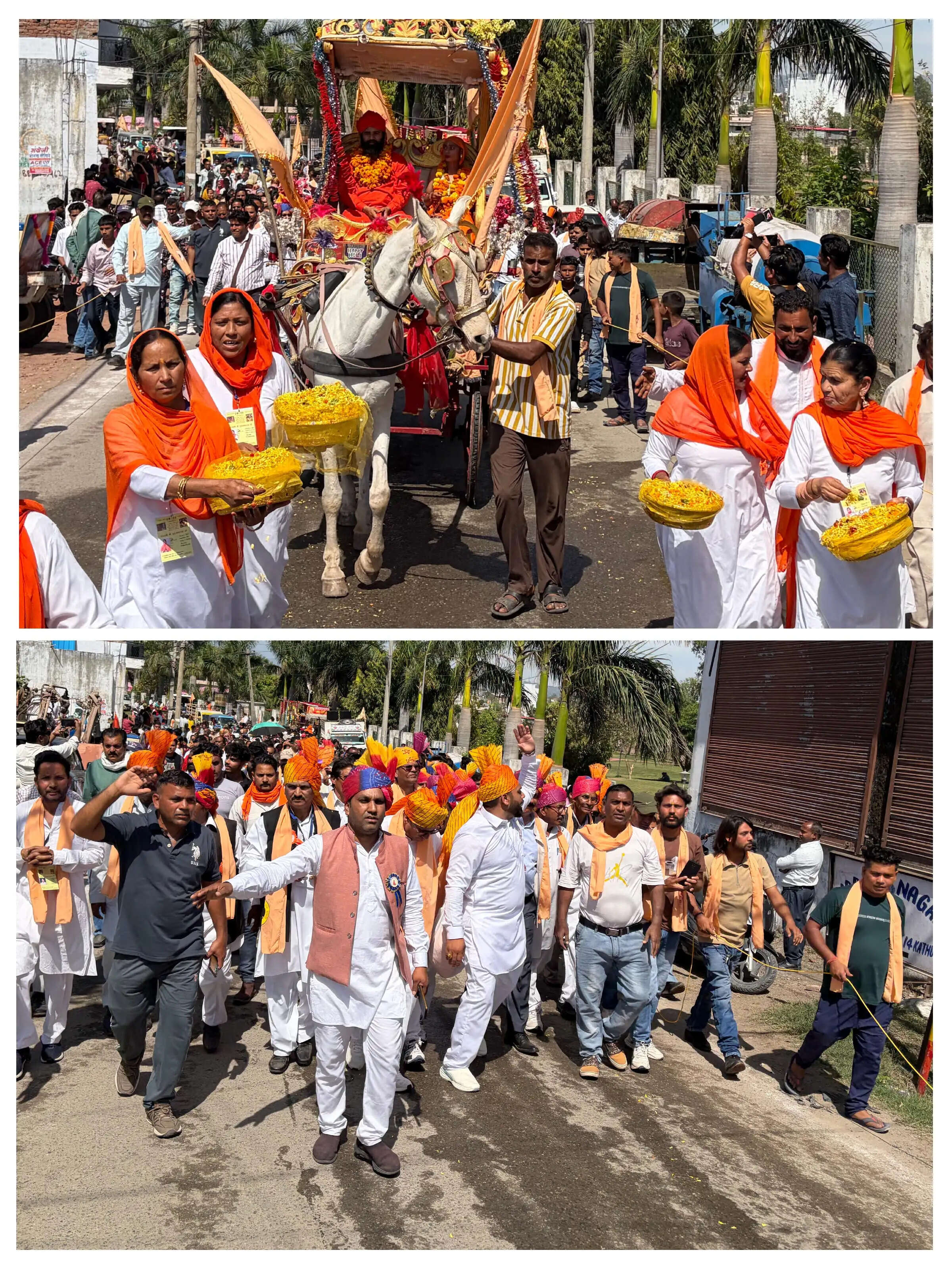 कठुआ में गुरु नाभादास जी महाराज के प्रकाश उत्सव पर भव्य शोभा यात्रा