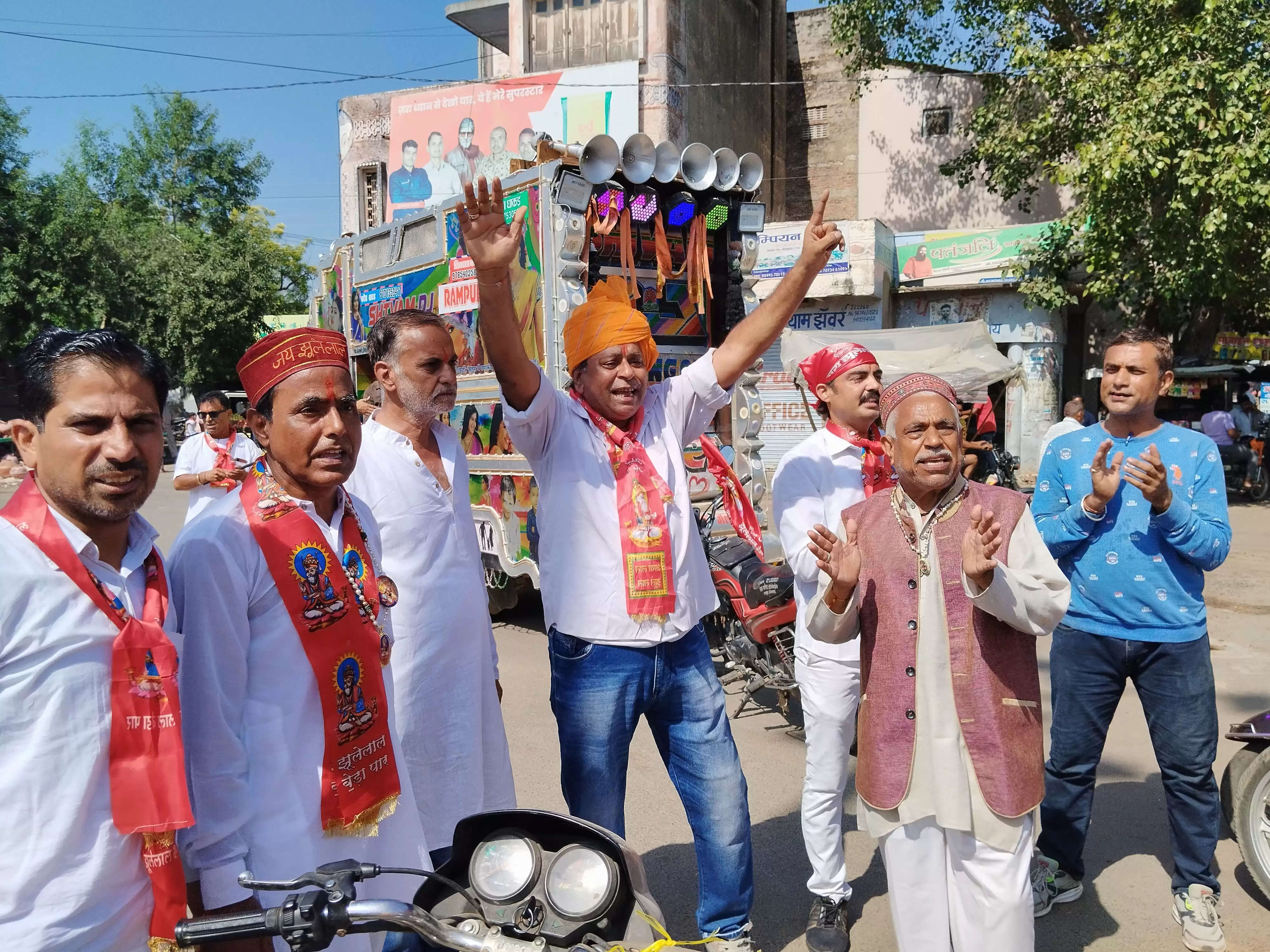 शाहपुरा में असू चेटीचंड पर निकली भव्य वाहन रैली, कौमी एकता का संदेश