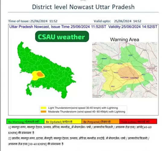 उप्र के 9 जिलों में अचानक तेज आंधी के साथ बारिश की चेतावनी