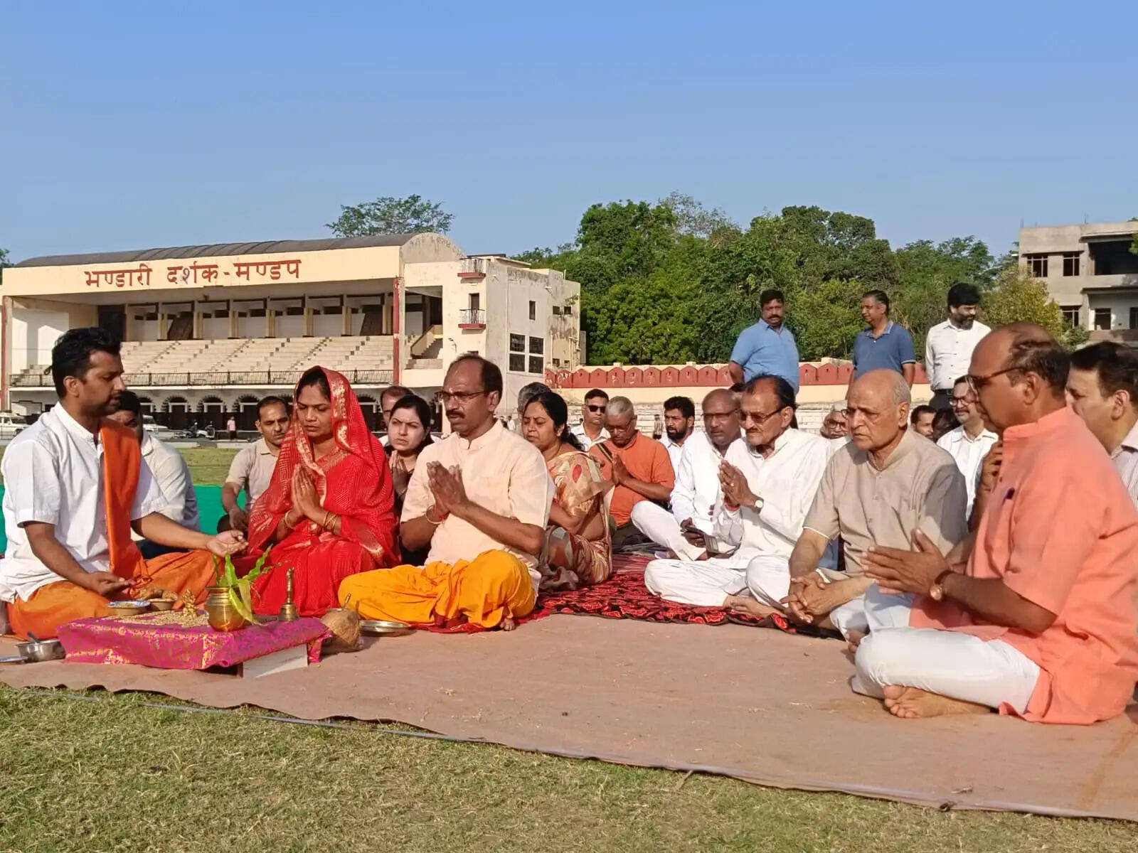 हल्दीघाटी सार्द्ध विजय चतुःशती उत्सव: भूमि पूजन के साथ ही विशाल पाण्डाल निर्माण शुरू