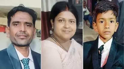 ट्रक ने मारी बाइक में टक्कर, एक ही परिवार के तीन लोगों की मौत, बच्चा घायल